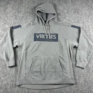 Viktos Hoodie Mens XL Gray Pullover Sweatshirt Logo Tactical Kangaroo Pocket